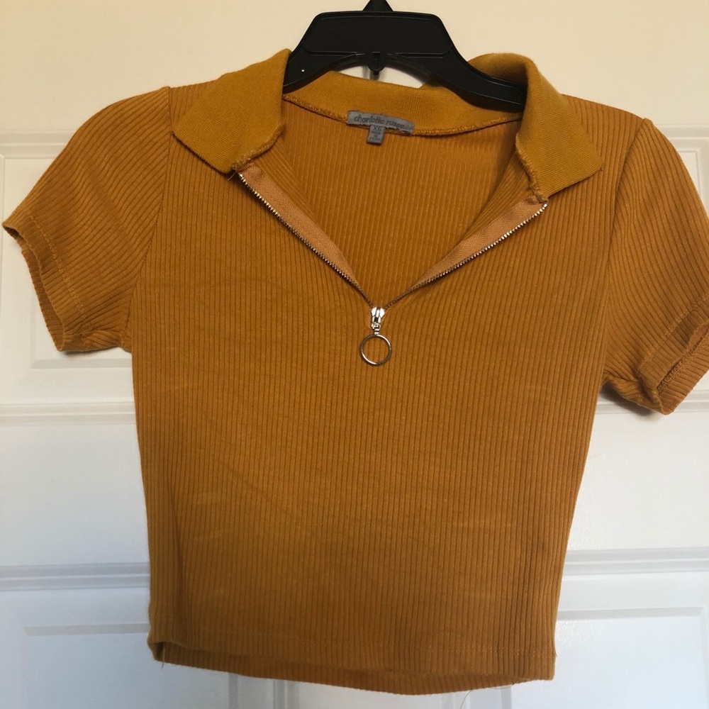 Yellow crop top